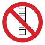 Забраняващ знак, Знак забранено за стълби, Стълбите забранени