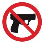 Забраняващ знак, Знак забранено за оръжия, Оръжията забранени