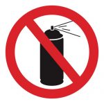 Забраняващ знак, Знак забранени аерозоли