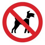 Забраняващ знак, Знак забранено за кучета