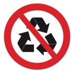 Забраняващ знак, Знак забранено за рециклиране