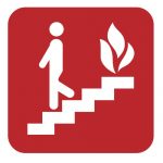 Знак за пожарна безопасност - използване на стълбите при пожар